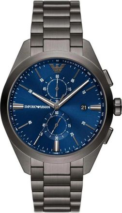 Emporio Armani Klassiek Elegant Analoog Horloge met Datum - Heren - Horloges - Zwart - ONE Size - Accessoires