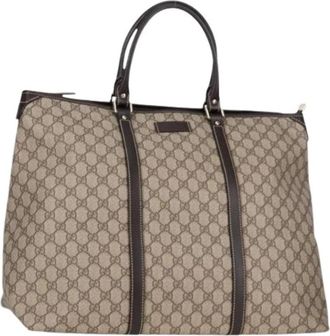 Gucci Pre-owned Tote Bags, female, Brown, Size: ONE SIZE Pre-owned PVC Leather Tote Bag