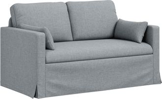 vidaXL Sof&aacute; Gris Claro 139 X 78 X 80 Cm Tela Vidaxl