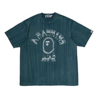 A Bathing Ape Brush College Relaxed Fit T-Shirt Green 0ZXTEM310091QGRX
