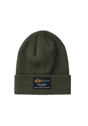 Alpha Industries Skim&uuml;tze ALPHA INDUSTRIES Crew Beanie, Damen, Gr. onesize, gr&uuml;n (dunkelgr&uuml;n), Obermaterial: 100% Polyacryl, M&uuml;tzen Skim&uuml;tze