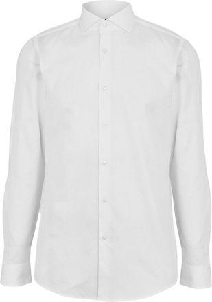 HUGO BOSS Heren Oxford Overhemd met Spread Collar en Lange Mouwen (Wit)