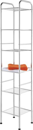 Feridras Feridras - Columna Multiusos Con 6 Baldas En Acero Inoxidable 154004-b Cromo