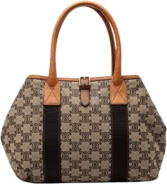 Celine Pre-owned Tote Bags, female, Brown, Size: ONE SIZE Pre-owned Canvas Tote Bag
