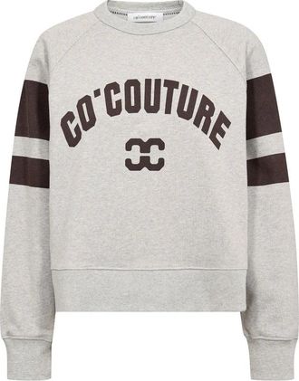 Co'Couture Stud CC Sweatshirt met Franjes - Dames - Sweatshirts - Grijs - XS - Leer - Hoodies & sweatvesten