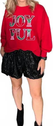 Entro Sequin Bubble Shorts In Black