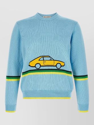 J.W.Anderson crew neck sweater featuring car graphic