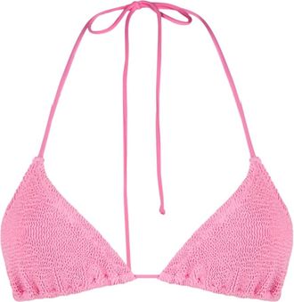 MC2 Saint Barth Woman Pink Crinkle Triangle Top