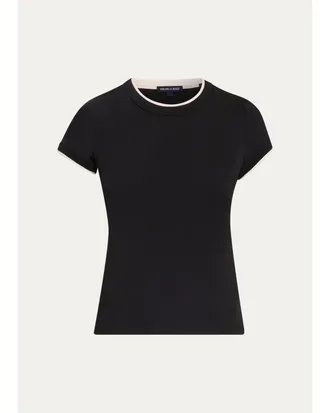 Veronica Beard Devin Stretch-Cotton T-Shirt