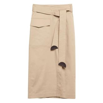 Comma Midi Rokken - Dames - Midirokken - Beige - XS - Rokken