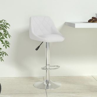 vidaXL Taburete De Cocina Cuero Sint&eacute;tico Blanco Vidaxl