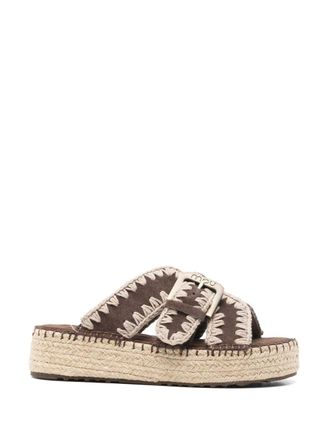 Mou Jute-Plateausandalen