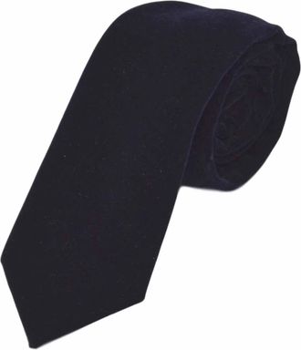 King & Priory Luxury Navy Blue Velvet Tie