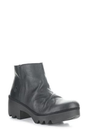FLY London Tulp Lug Sole Platform Bootie in Black at Nordstrom Rack, Size 10-10.5Us / 41Eu