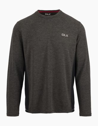 Trespass Mens Trespass Mens Charlie Long-Sleeved T-Shirt - Grey - Size: 40
