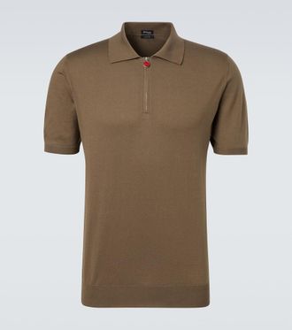 Kiton Cotton half-zip polo shirt