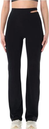 Nike Training Leggings, female, Black, Size: L Zenvy High-Waisted Flared Leggings