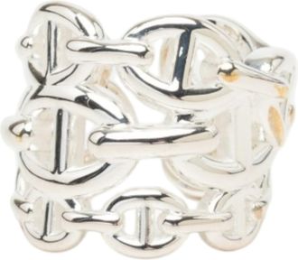 Herm&egrave;s Silver Silver 925 Band Ring (Pre-Owned)