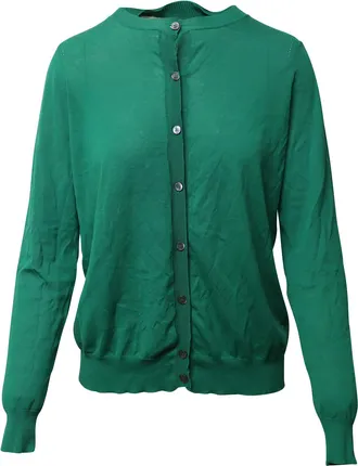 Marni Marni vest met knoopsluiting in groene katoen