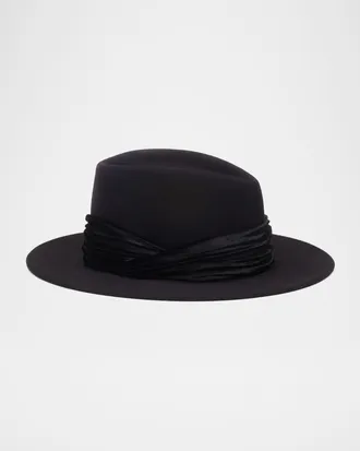 Eugenia Kim Blaine Wool Fedora Hat w/ Velvet Band