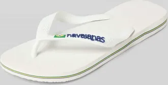 Havaianas Slippers mit Logo-Detail Modell Brasil in Weiss, Gr&ouml;&szlig;e 35/36