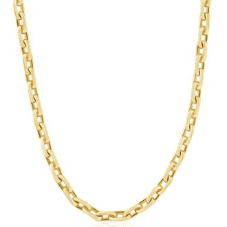 Pompeii3 Mens 14k Gold (39gram) or Platinum (73gram) 5.5mm Link Chain Necklace 18