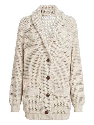Brunello Cucinelli Opengebreid vest - Beige
