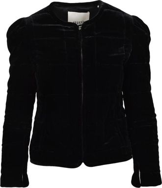 Isabel Marant Fluwelen Jas met Rits Voering - Dames - Zomerjassen - Zwart - 2XS - Jassen
