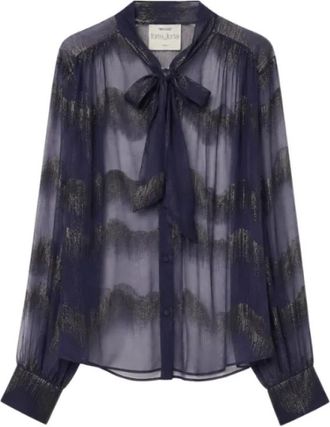 Forte_Forte Camicia con fiocco Nuages dArgent - - Blouses & Shirts - Donna - Nero - S