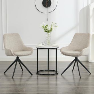 OEM Conjunto De Mesa Y Sillas De Comedor De Dos Piezas, Silla De Cocina Giratoria, Sillas De Comedor Tapizadas Modernas, Adecuadas Para Comedor, Sala De E
