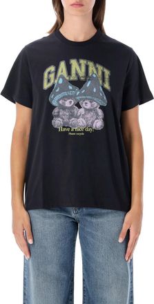 Ganni Black Crew Neck T-Shirt