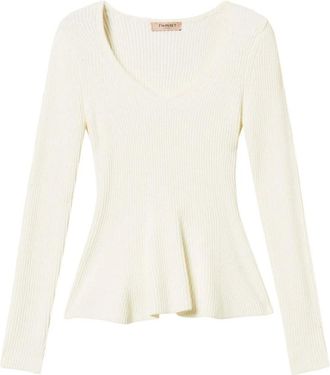 Twinset Twin-set Truien - Dames - Ronde hals truien - Wit - XS - Truien & Vesten