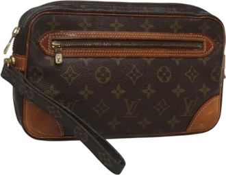 Louis Vuitton Pre-owned Tela clutches - - Pre-owned - Donna - Marrone - ONE SIZE