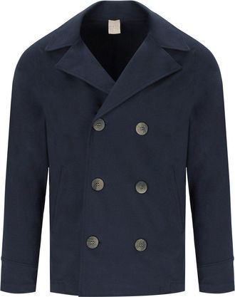 H953 PEACOAT IN MAGLIA BLU NAVY H953