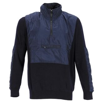 Prada Prada Windbreaker in Marineblauwe Wol en Nylon