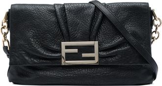 Fendi Pre-owned Fendi Large Crinkled Lambskin Mia Flap Crossbody Ladies Y457JDDJJP7XBQQ6