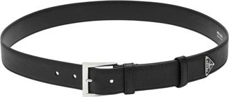 Prada Cintura - Heren - Riemen - Zwart - 110 CM - Leer - Accessoires