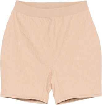 Gucci Casual Shorts, female, Beige, Size: L GG Jersey Jacquard Shorts