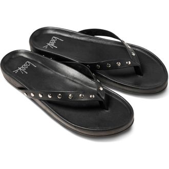 beek Tringa Flip Flop in Black Silver at Nordstrom, Size 10