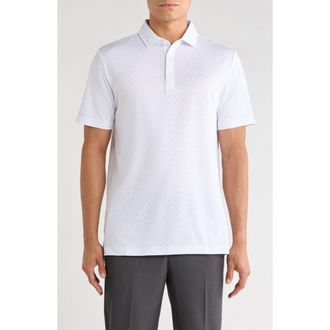 Travis Mathew Final Drive Geo Polo in White at Nordstrom, Size Xx-Large