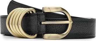 Free People Rori Leather Belt Womens Belts Black : SM-MD (25.5-31.5 Waist)