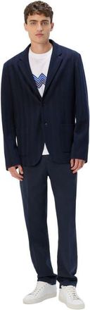 Missoni Single-breasted Jacket With Zigzag Pattern in Blue at Nordstrom, Size 52 It