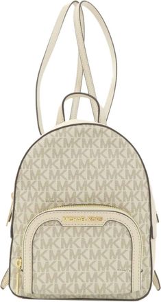 Michael Kors White Leather Pvc Backpack (Pre-Owned)