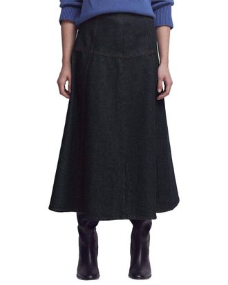 Boden Paneled Detail Denim Skirt