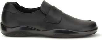 Prada Loafers, male, Black, Size: 5 1/2 US Toblach Leather Loafers