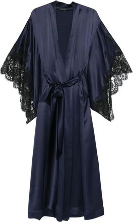 Carine Gilson Badjas met kanten detail - Blauw