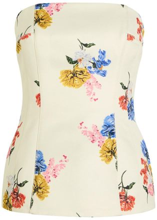 Emilia Wickstead Kerina Floral-printed Faille top - Multi Floral - 10 (UK10 / S)