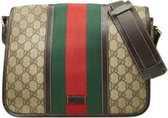 Gucci Pre-owned Canvas gucci-bags - Dames - Vintage Schoudertas - Beige - ONE Size - Vintage
