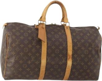 Louis Vuitton Pre-owned Weekend Bags, female, Brown, Size: ONE SIZE Pre-owned Keepall 50 Boston Bag