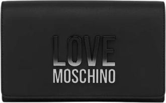 Love Moschino Clutch con logo sfumato - Bags - Mujer - Negro - ONE SIZE